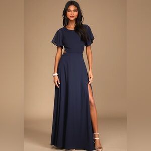 Lulu's Navy Maxi Dress
